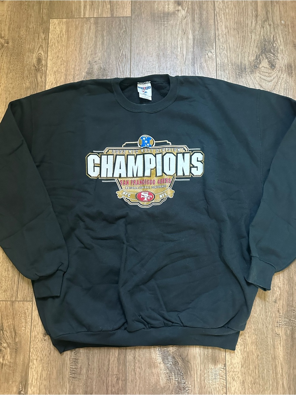 Vintage 49ers Championship Crewneck, Sweatshirt,‎ Jerzees, 2002 NFC West, XL